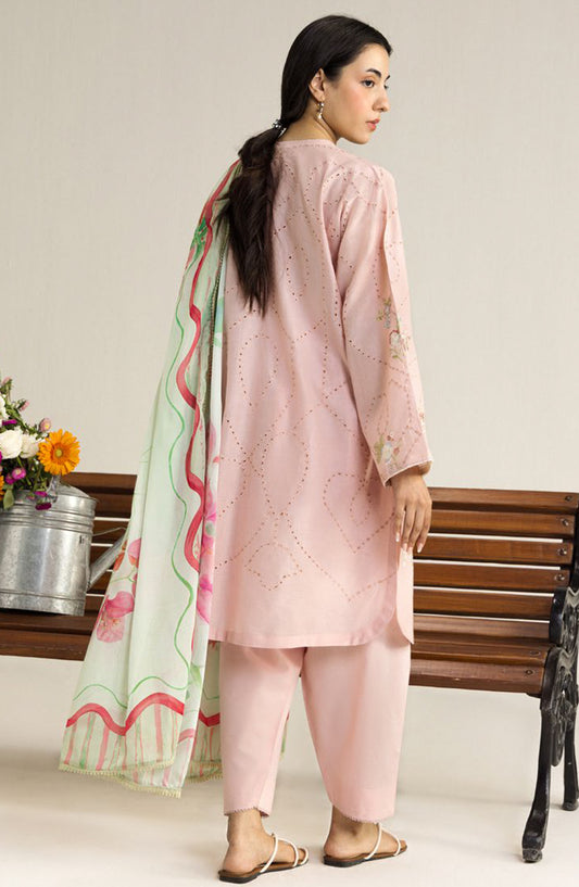 Coco by Zara Shahjahan Embroidered Lawn Unstitched 3 Piece Suit - 2B - ZS26CCO - Pink - Summer Collection