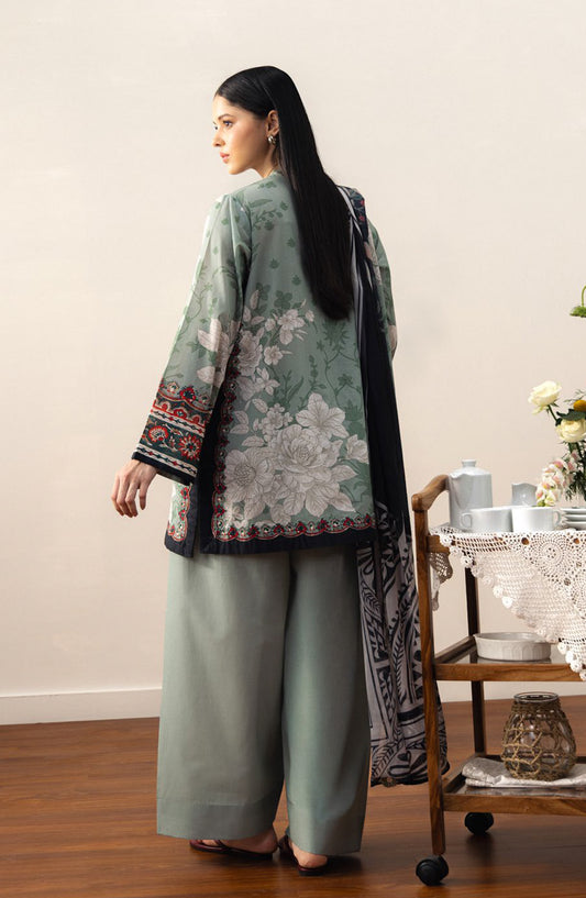 Coco by Zara Shahjahan Printed Lawn Unstitched 3 Piece Suit - 10B - ZS26PRTS - Blue - Summer Collection