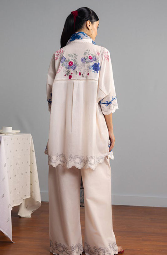 Coco by Zara Shahjahan Printed Lawn Unstitched 3 Piece Suit - 9A - ZS26PRTS - White - Summer Collection