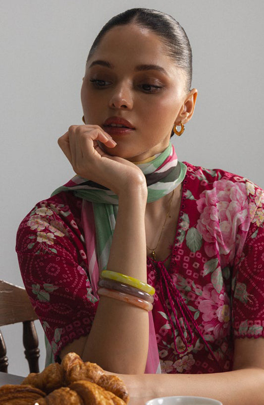 Coco by Zara Shahjahan Printed Lawn Unstitched 3 Piece Suit - 4B - ZS26PRTS - Pink - Summer Collection