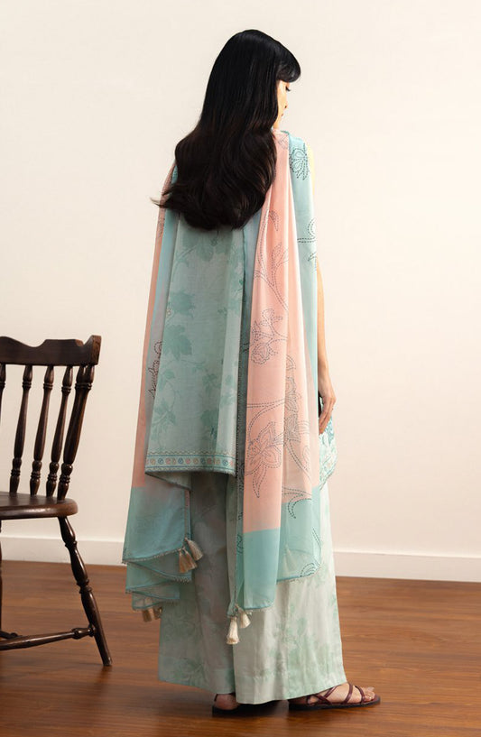 Coco by Zara Shahjahan Printed Lawn Unstitched 3 Piece Suit - 3B - ZS26PRTS - Ferozi - Summer Collection