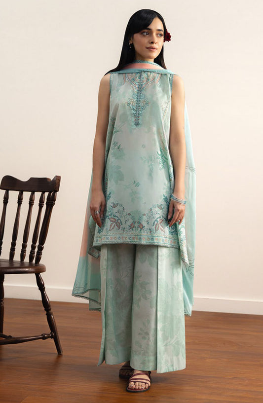 Coco by Zara Shahjahan Printed Lawn Unstitched 3 Piece Suit - 3B - ZS26PRTS - Ferozi - Summer Collection