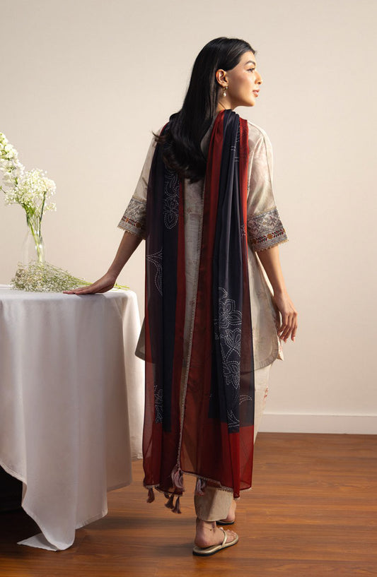 Coco by Zara Shahjahan Printed Lawn Unstitched 3 Piece Suit - 3A - ZS26PRTS - Fawn - Summer Collection