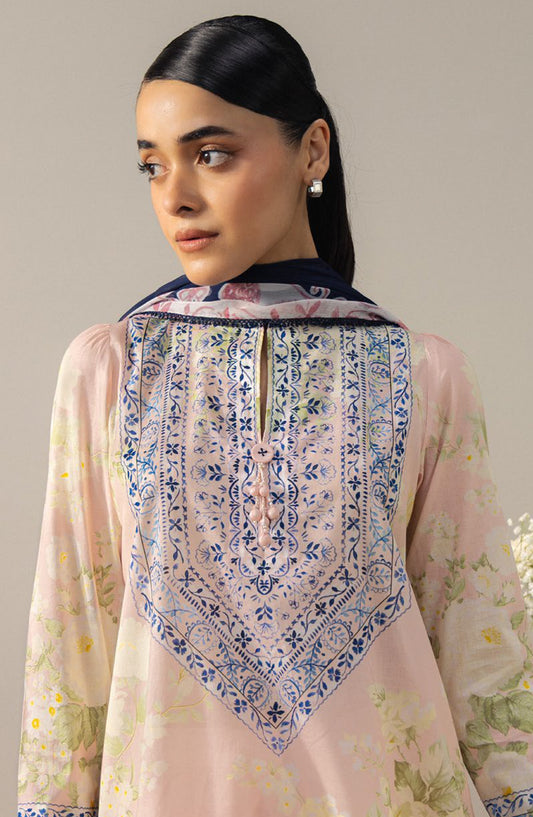 Coco by Zara Shahjahan Printed Lawn Unstitched 3 Piece Suit - 1A - ZS26PRTS - Pink - Summer Collection