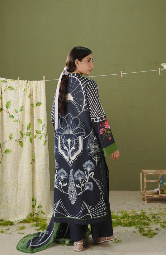 Coco by Zara Shahjahan Printed Lawn Unstitched 3 Piece Suit - D-10B - ZS26PR - Black - Summer Collection