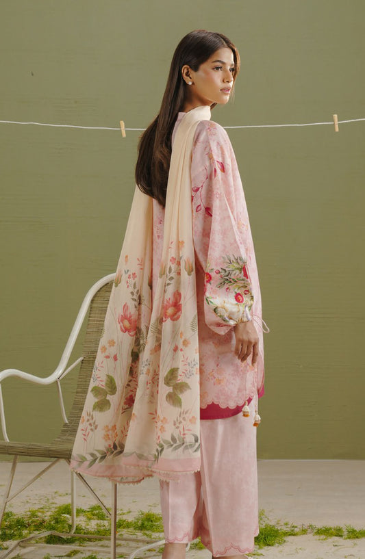 Coco by Zara Shahjahan Printed Lawn Unstitched 3 Piece Suit - D-8B - ZS26PR - Pink - Summer Collection