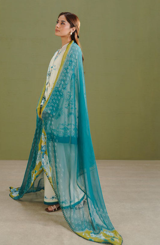 Coco by Zara Shahjahan Printed Lawn Unstitched 3 Piece Suit - D-2A - ZS26PR - Fawn - Summer Collection