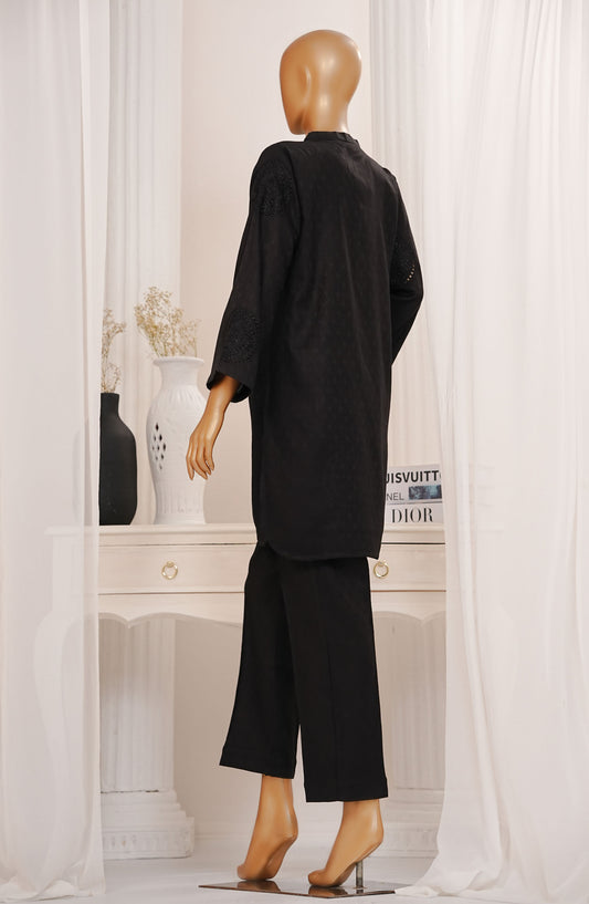 Monochrome by Amna Khadija Embroidered Cotton Stitched 2 Piece Suit - AM25MNC - D-274 - Black - Summer Collection