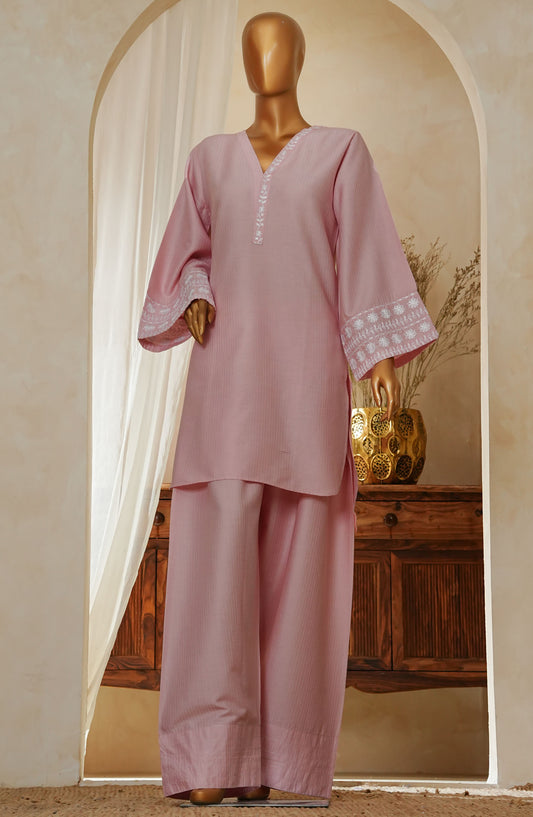 Zynara by Amna Khadija Embroidered Cotton Stitched 2 Piece Suit - D-288 Pink - AM25Zynara - Summer Collection