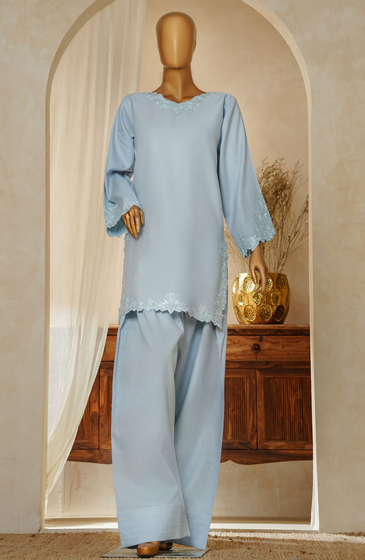 Zynara by Amna Khadija Embroidered Cotton Stitched 2 Piece Suit - D-289 Blue - AM25Zynara - Summer Collection