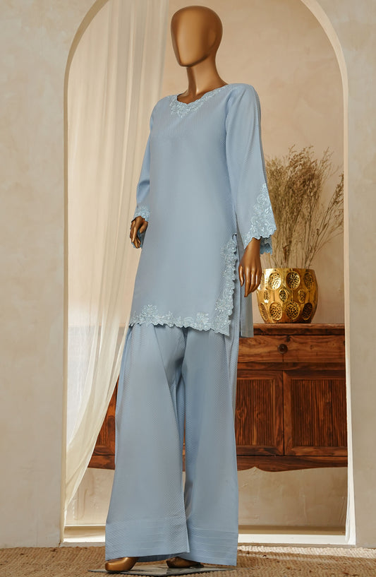 Zynara by Amna Khadija Embroidered Cotton Stitched 2 Piece Suit - D-289 Blue - AM25Zynara - Summer Collection