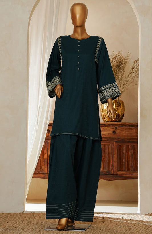 Zynara by Amna Khadija Embroidered Cotton Stitched 2 Piece Suit - D-314 Green - AM25Zynara - Summer Collection