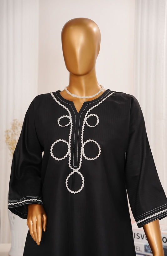 Monochrome by Amna Khadija Embroidered Cotton Stitched 2 Piece Suit - AM25MNC - D-316 - Black - Summer Collection