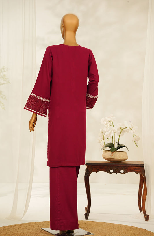 Amna Khadija Daily Delights Embroidered Cotton Stitched 2 Piece Suit - D-318 - AM25CTN - Red - Summer Collection