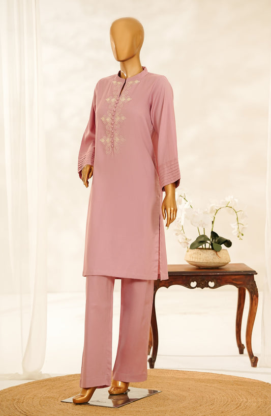 Amna Khadija Daily Delights Embroidered Cotton Stitched 2 Piece Suit - D-321 - AM25CTN - Pink - Summer Collection