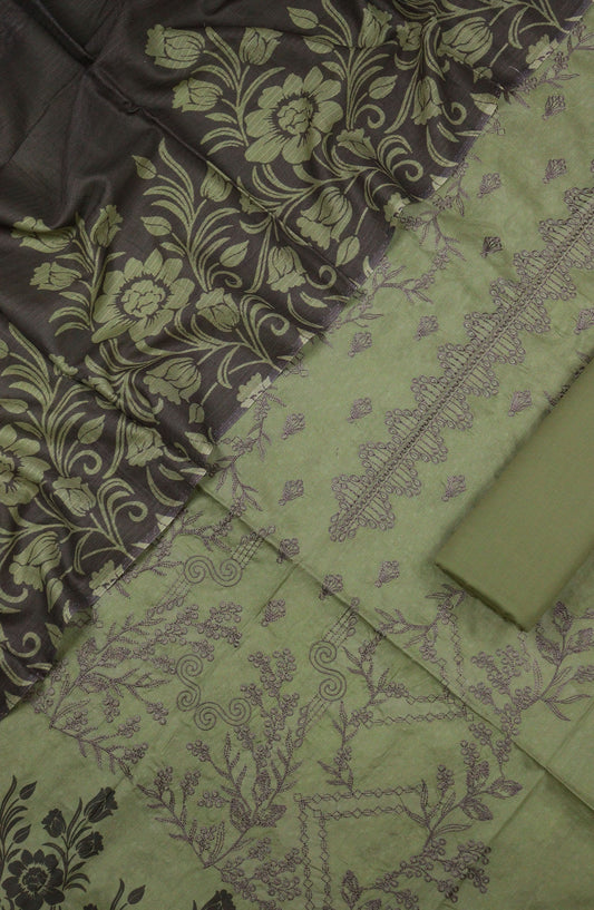 Ishmal by Amna Khadija Embroidered Lawn Unstitched 3 Piece Suit - D-09 - AM25ISHEL - Green - Summer Collection