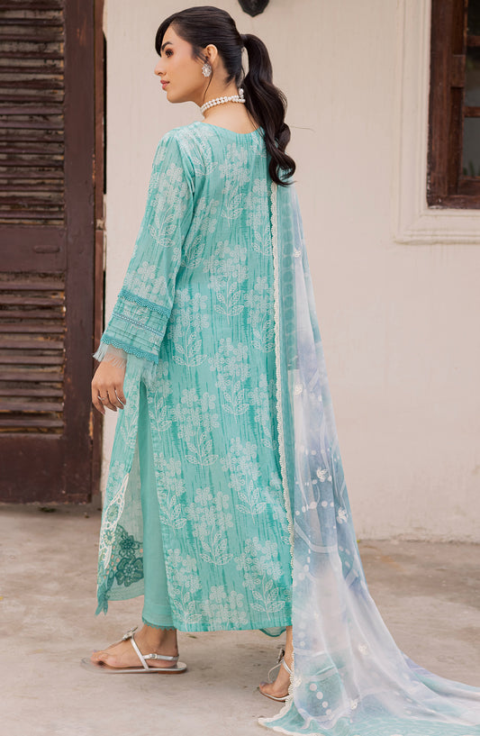 Daria Basics Embroidered Lawn Unstitched 3 Piece Suit - DA-26 - DR26BS - Blue - Summer Collection