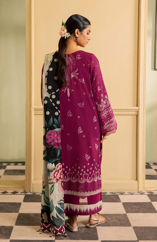 Daria Everyday Printed Lawn Unstitched 3 Piece Suit - DA-73 - DR26EV - Pink - Summer Collection