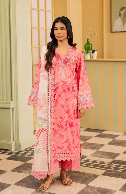 Daria Everyday Printed Lawn Unstitched 3 Piece Suit - DA-71 - DR26EV - Pink - Summer Collection