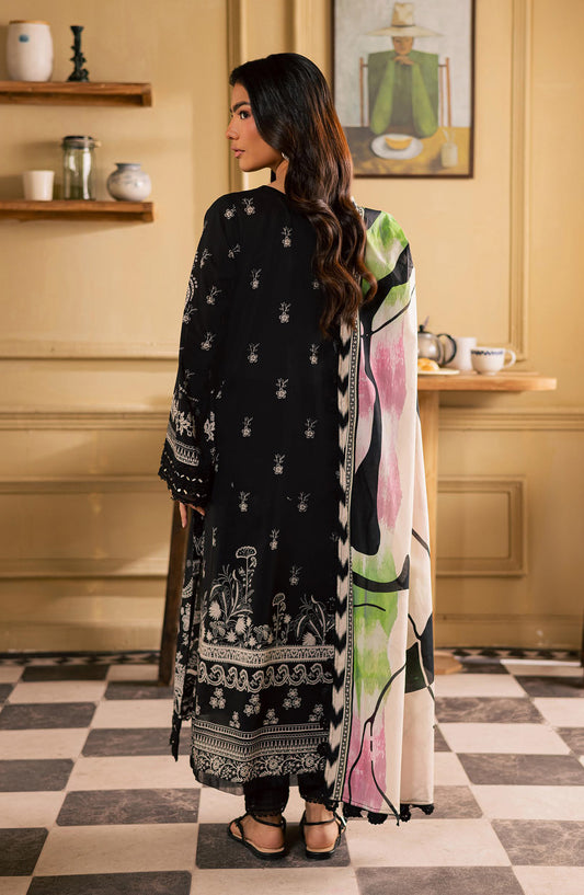 Daria Everyday Printed Lawn Unstitched 3 Piece Suit - DA-69 - DR26EV - Black - Summer Collection