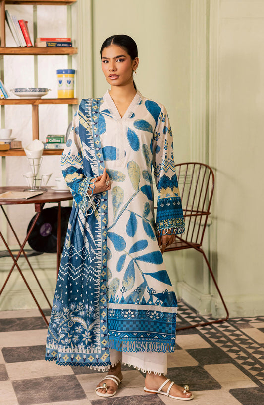 Daria Everyday Printed Lawn Unstitched 3 Piece Suit - DA-68 - DR26EV - Blue - Summer Collection