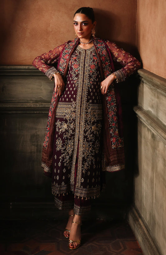 Dastan E Jashan by Charizma Premium Embroidered Chiffon Unstitched 3 Piece Suit - DJW5-07 - CHZ25DSJ - Pink - Formals Collection