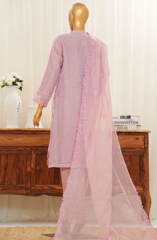 Delilah by Amna Khadija Embroidered Organza Stitched 3 Piece Suit - DSCE-04 - AM25DKNV2 - Pink - Festive Collection