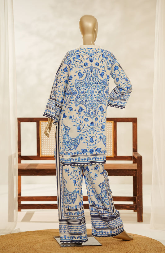 Amna Khadija Digital Printed Lawn Stitched 2 Piece Suit - Design-03 - AM25ESF - Blue - Summer Collection