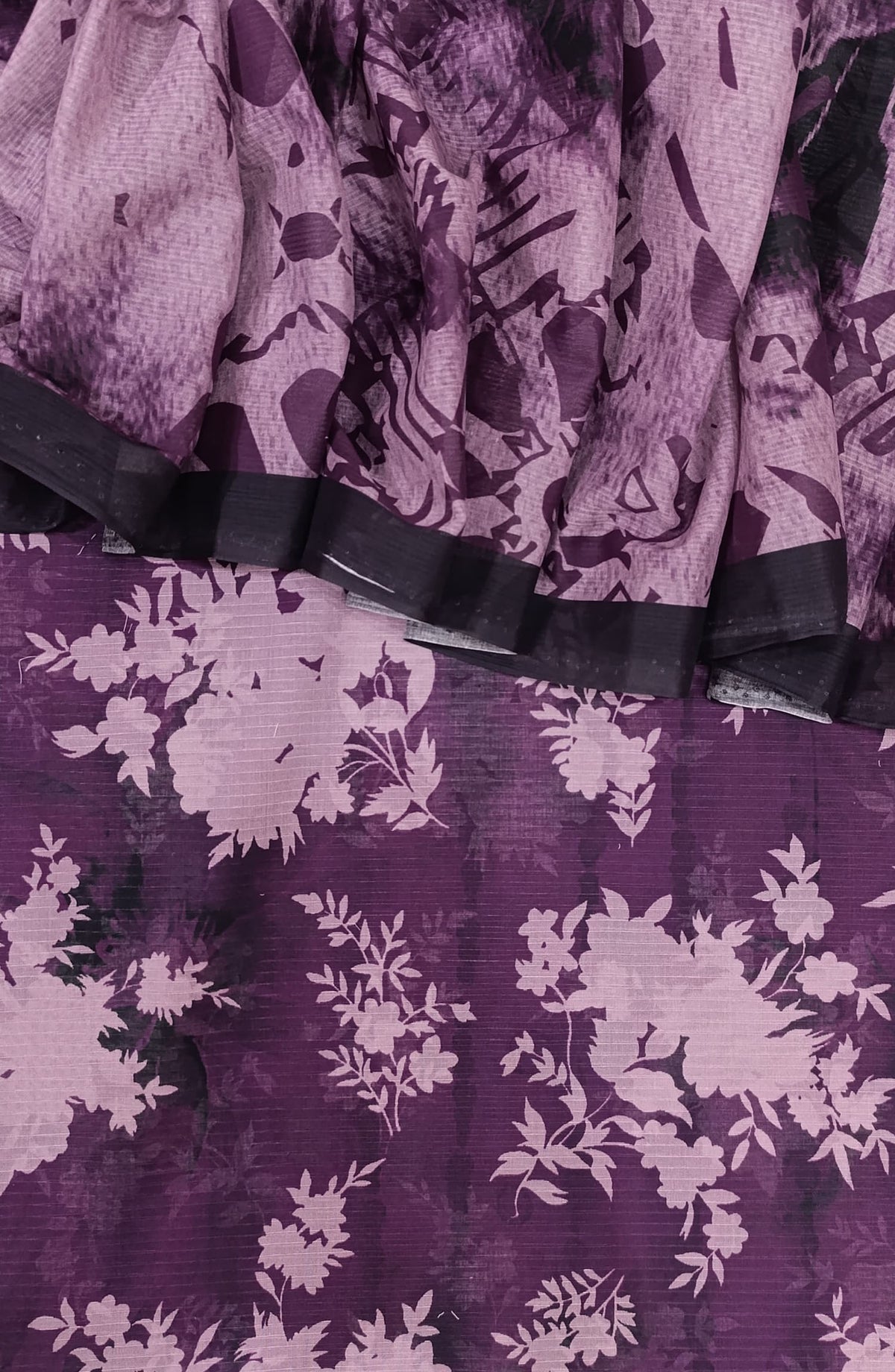 Amna Khadija Full Suit Dupatta Printed Bana Dora Lawn Unstitched 3 Piece Suit - Design-03 - AM25KFLS - Purple - Summer Collection