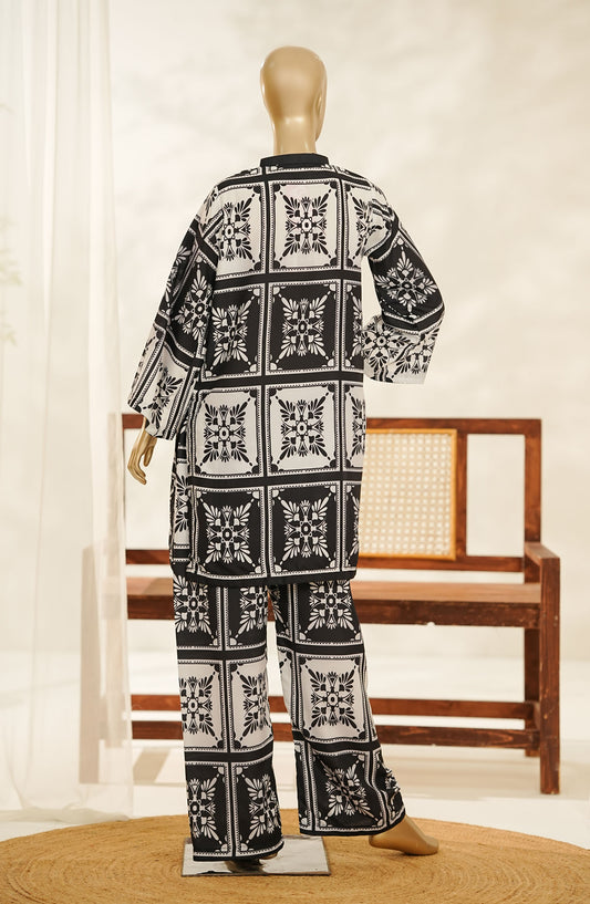 Amna Khadija Digital Printed Lawn Stitched 2 Piece Suit - Design-04 - AM25ESF - Black - Summer Collection