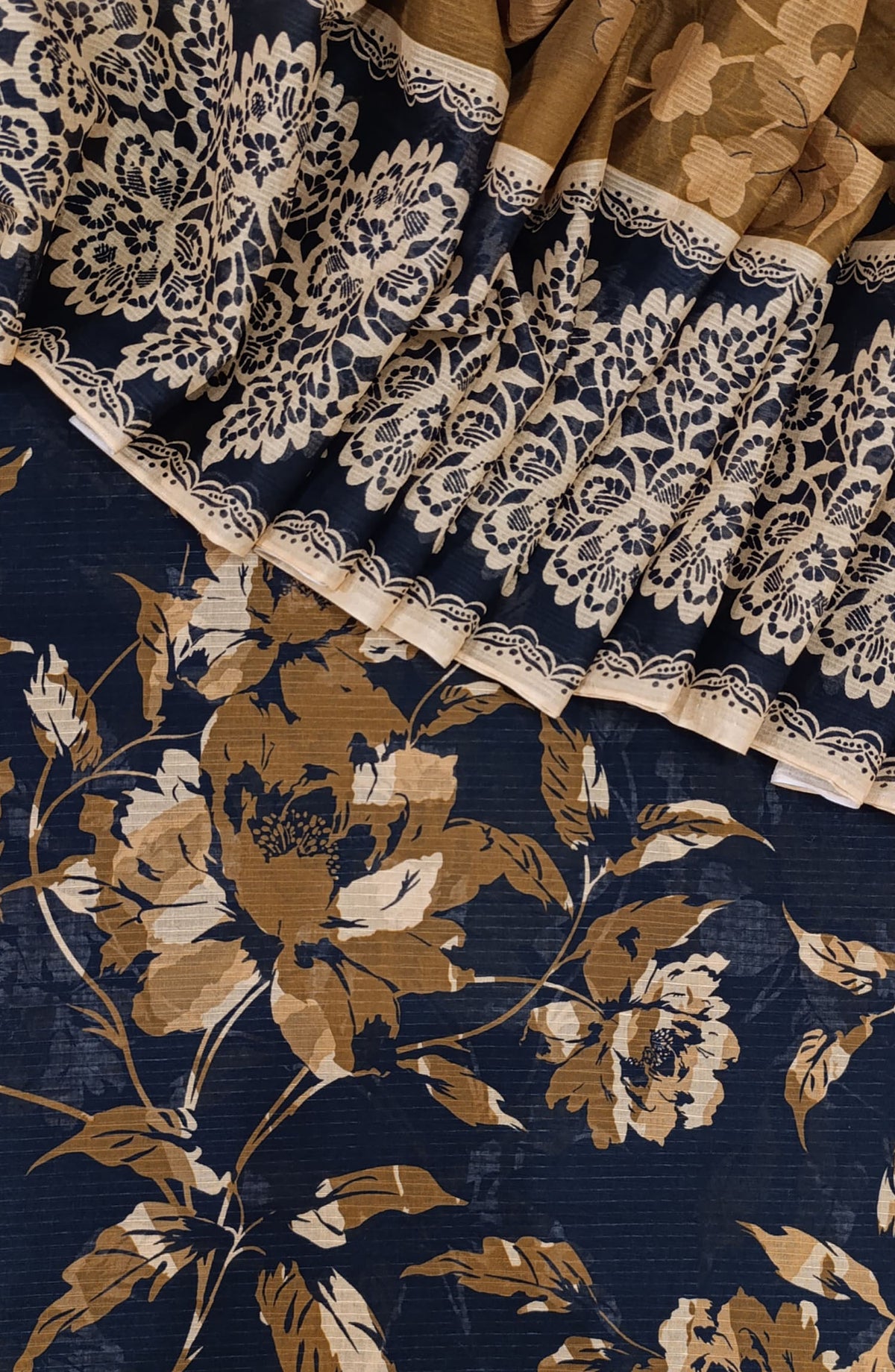 Amna Khadija Full Suit Dupatta Printed Bana Dora Lawn Unstitched 3 Piece Suit - Design-05 - AM25KFLS - Blue - Summer Collection