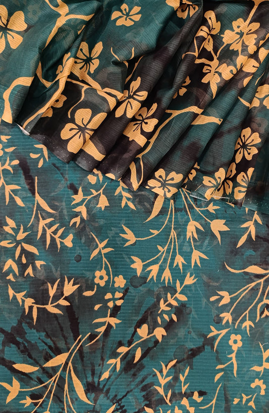 Amna Khadija Full Suit Dupatta Printed Bana Dora Lawn Unstitched 3 Piece Suit - Design-08 - AM25KFLS - Green - Summer Collection