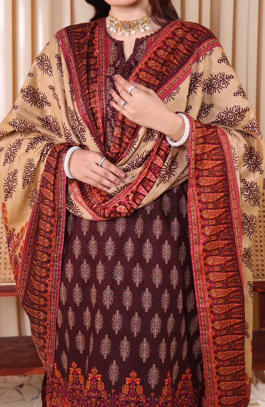 Al Karim Printed Cotton Lawn Unstitched 3 Piece Suit - DL 231 - ALK25DCL - Summer Collection