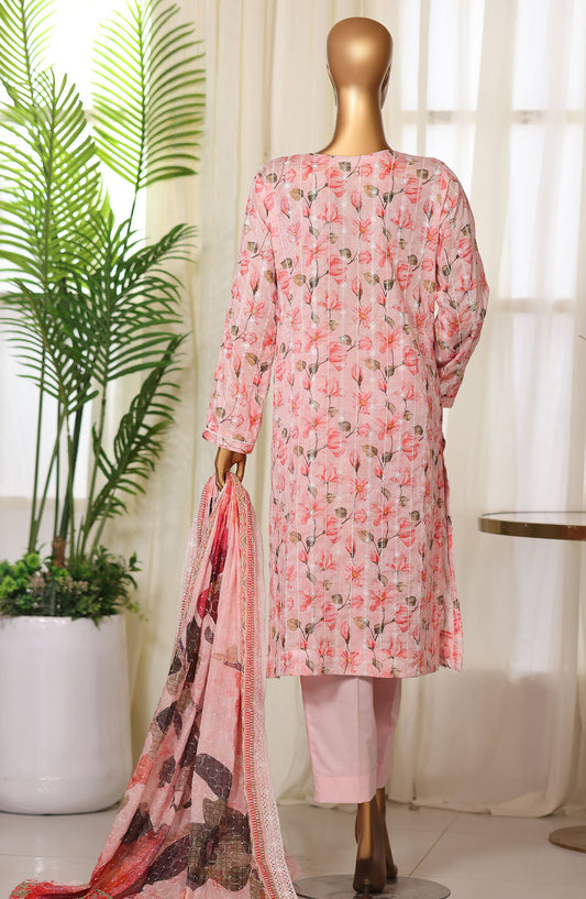 Dhagakari by HZ Embroidered Lawn Unstitched 3 Piece Suit - D-06 - HZ26KAAR - Pink - Summer Collection
