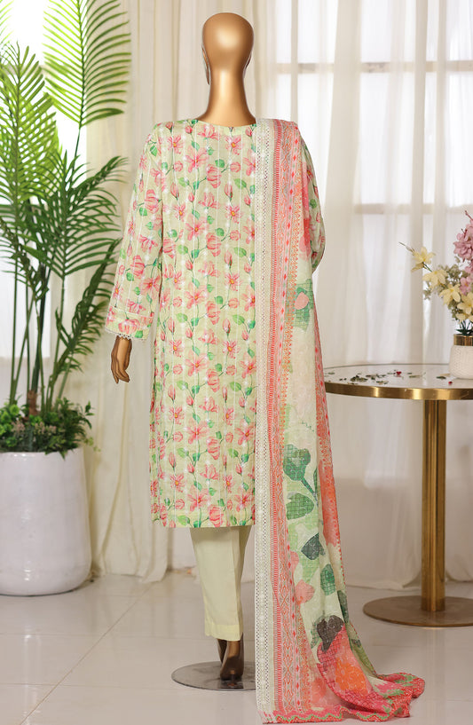 Dhagakari by HZ Embroidered Lawn Unstitched 3 Piece Suit - D-04 - HZ26KAAR - Yellow - Summer Collection