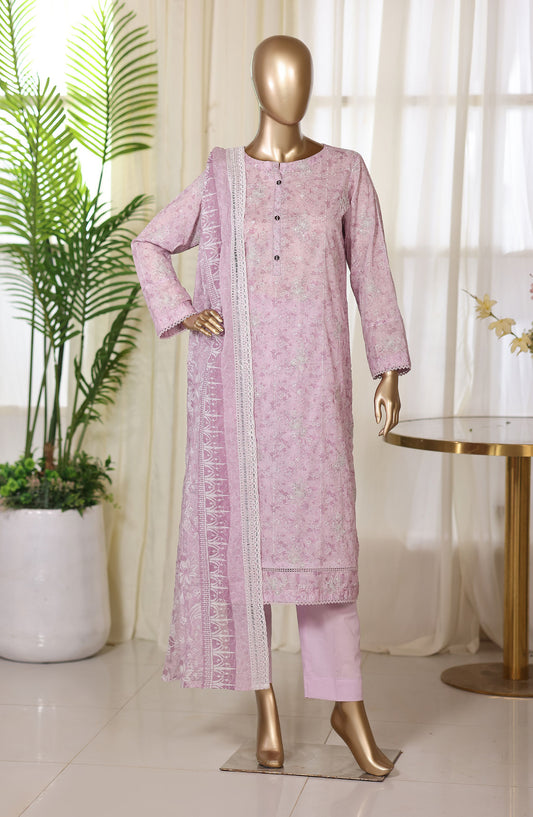 Dhagakari by HZ Embroidered Lawn Unstitched 3 Piece Suit - D-01 - HZ26KAAR - Pink - Summer Collection