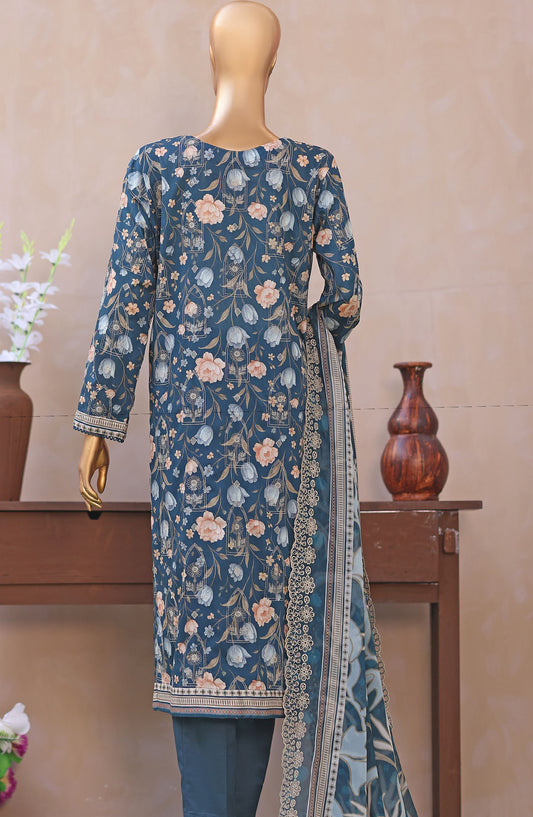 Dhagakari by HZ Textile Embroidered Lawn Unstitched 3 Piece Suit - D-10 - HZ26DGK - Teal - Summer Collection