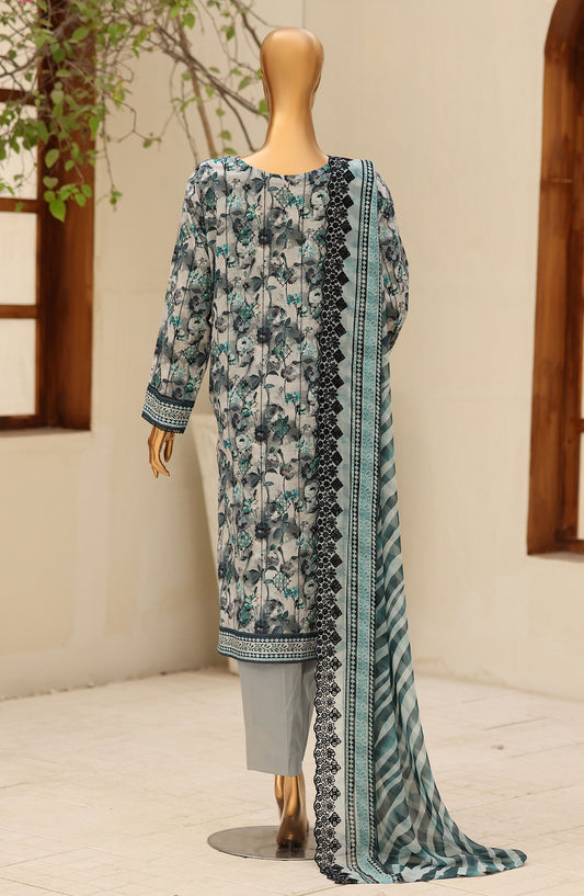 Dhagakari by HZ Textile Embroidered Lawn Unstitched 3 Piece Suit - D-02 - HZ26DGK - Green - Summer Collection