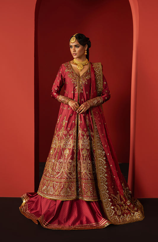 Divani by Afrozeh The Silk Edit Embroidered Silk Unstitched 3 Piece Suit - AS-25-03 BAHAAR - AF25DV - Pink - Luxury Festive Collection