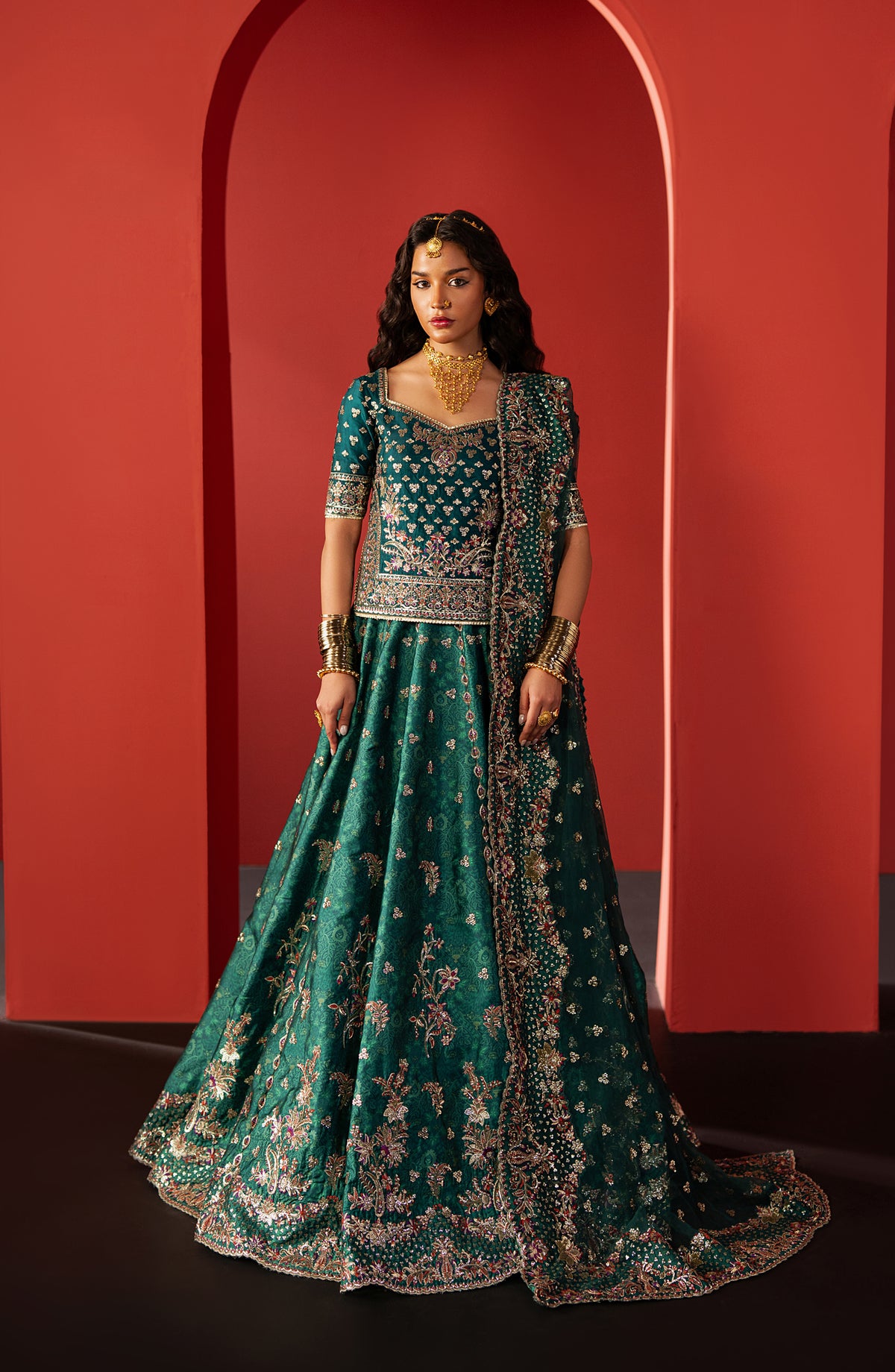 Divani by Afrozeh The Silk Edit Embroidered Raw Silk Unstitched 3 Piece Suit - AS-25-02 AFSAR - AF25DV - Green - Luxury Festive Collection