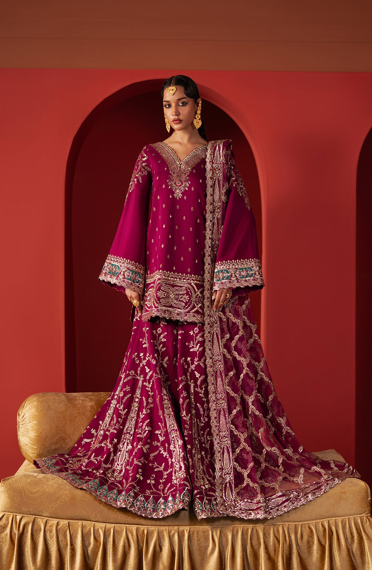 Divani by Afrozeh The Silk Edit Embroidered Raw Silk Unstitched 3 Piece Suit - AS-25-09 SHAMAL - AF25DV - Purple - Luxury Festive Collection