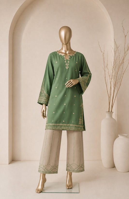 Dur e Hawa by Amna Khadija Embroidered Cotton Lawn Stitched 2 Piece Suit - AKDH-UG-43-A - AM26HWD - Green - Summer Collection