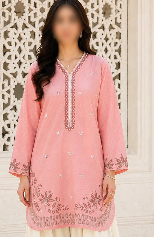 Dur e Hawa by Amna Khadija Embroidered Cotton Stitched 2 Piece Suit - AKDH-06 - AM26AKDH - Pink - Summer Collection