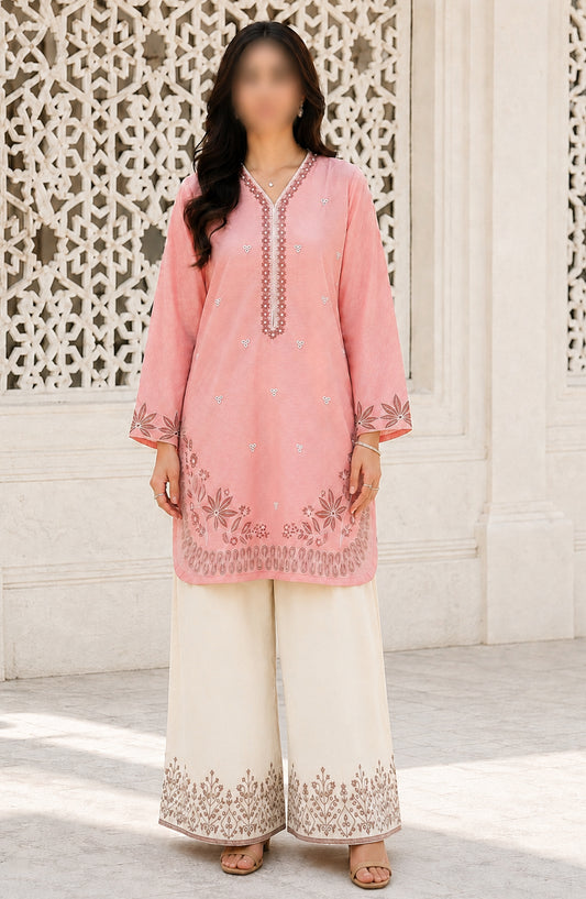 Dur e Hawa by Amna Khadija Embroidered Cotton Stitched 2 Piece Suit - AKDH-06 - AM26AKDH - Pink - Summer Collection