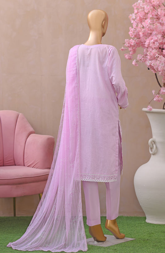 Dynasty by HZ Embroidered Lawn Unstitched 3 Piece Suit - D-05 - HZ26THR - Pink - Summer Collection