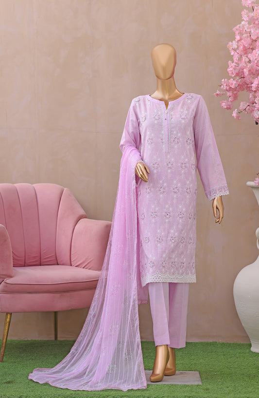 Dynasty by HZ Embroidered Lawn Unstitched 3 Piece Suit - D-05 - HZ26THR - Pink - Summer Collection