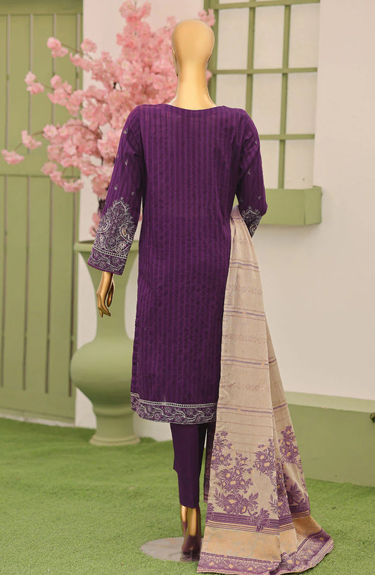 Dynasty by HZ Textiles Embroidered Lawn Unstitched 3 Piece Suit - D-06 - HZ26DYN - Purple - Festive Collection