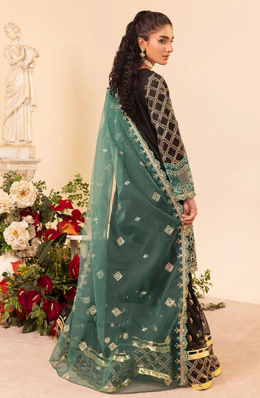 Tehzeeb by Diara Couture Embroidered Organza Stitched 3 Piece Suit - DC25THZ - ELEANOR - US-558 - Green - Festive Collection