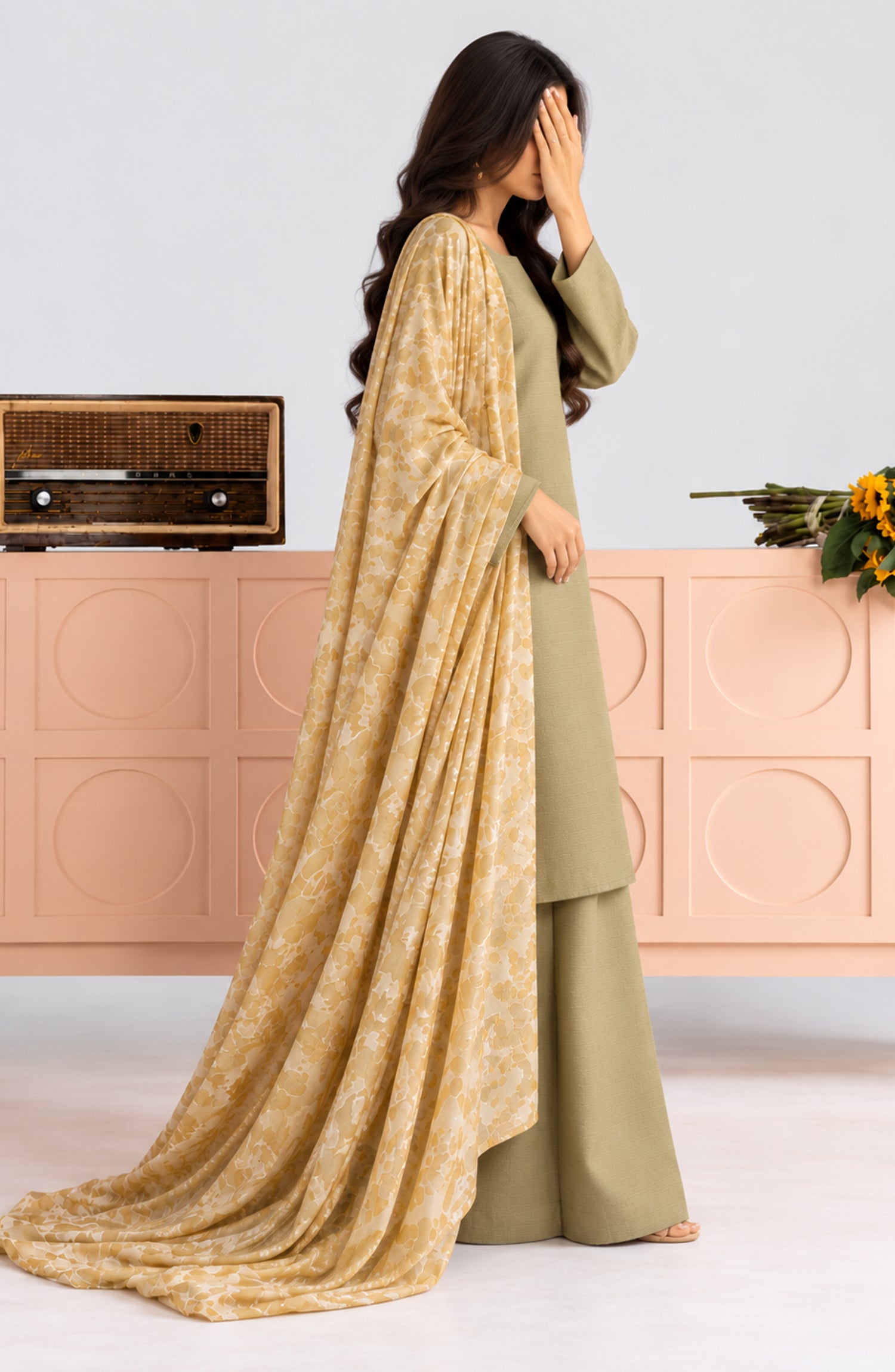 Eclat De Lilas Palachio by Amna Khadija Moonlight Unstitched 3 Piece Suit - AKED-01 - AM26EDP - Green - Winter Collection