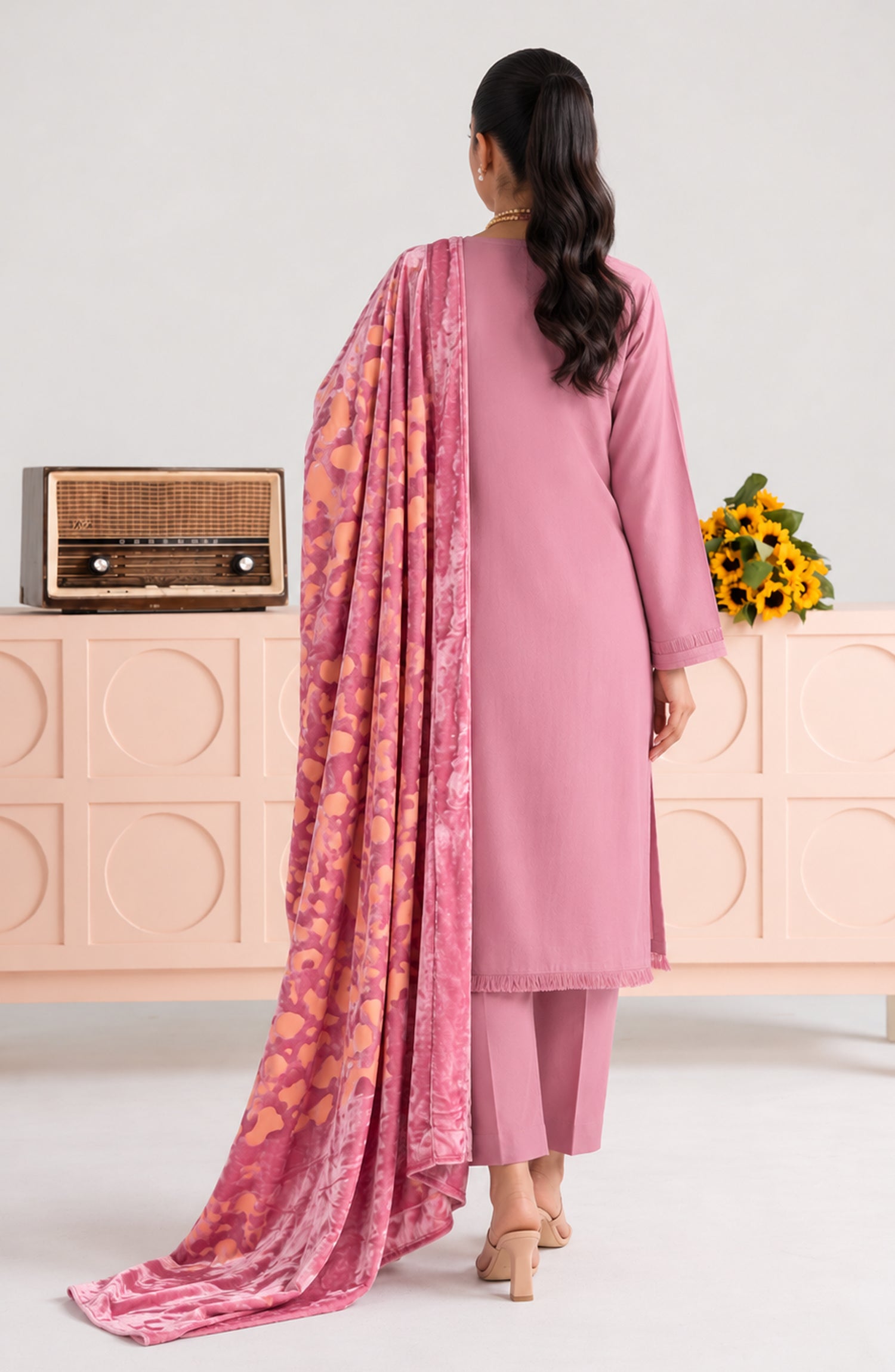 Eclat De Lilas Palachio by Amna Khadija Moonlight Unstitched 3 Piece Suit - AKED-03 - AM26EDP - Pink - Winter Collection